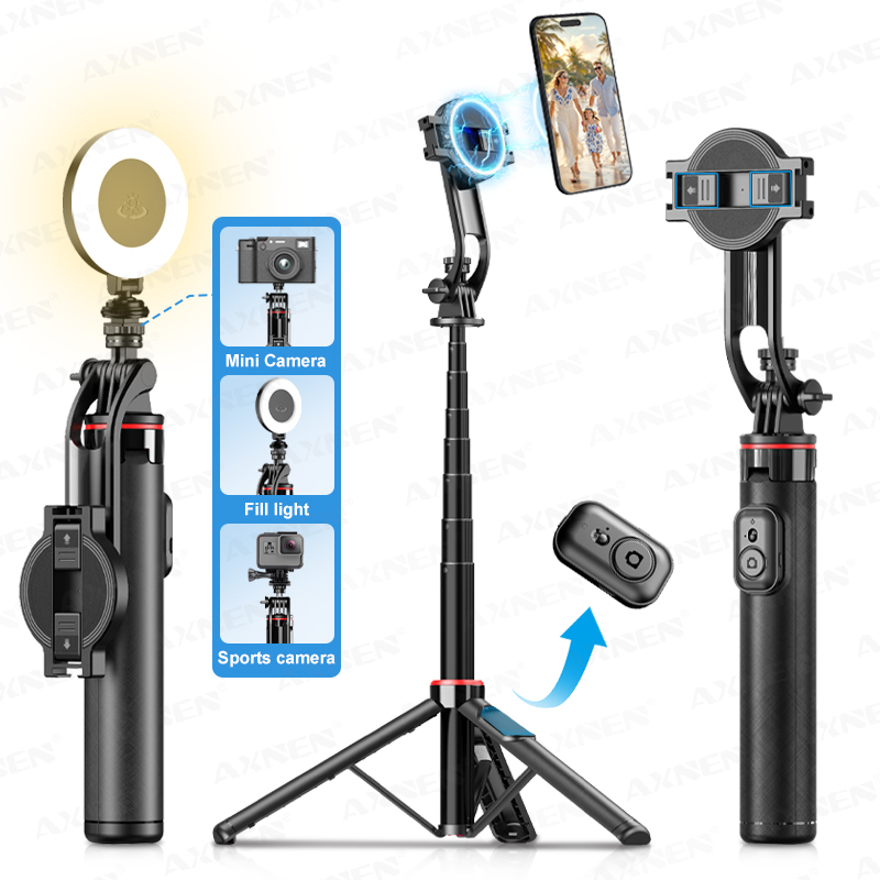 Photography Lighting Circle - AXNEN C20 Magnetic Selfie Stick Tripod