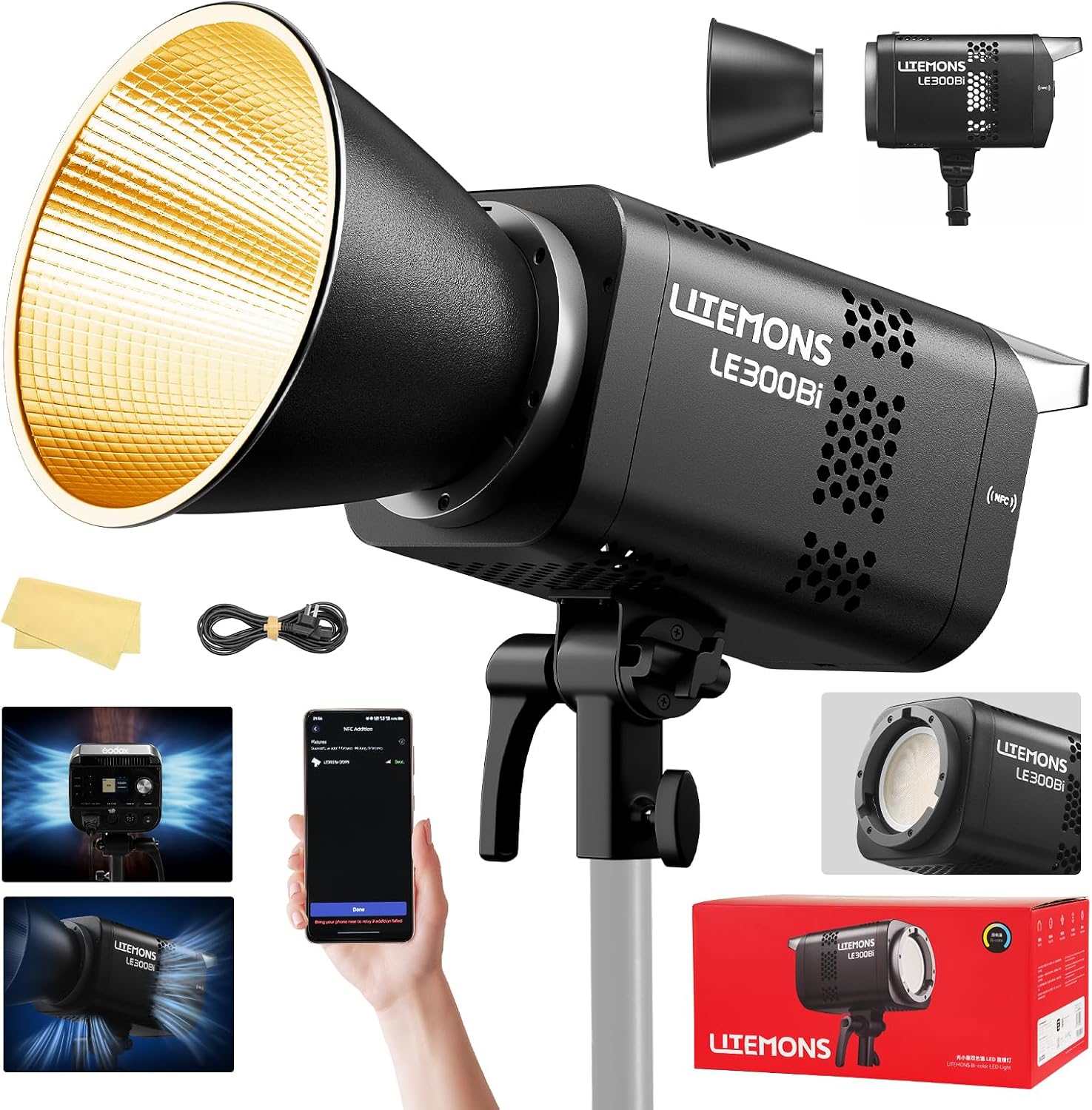 Photography Lighting App - RGB LED Video Lighting Kit, 3-Pack