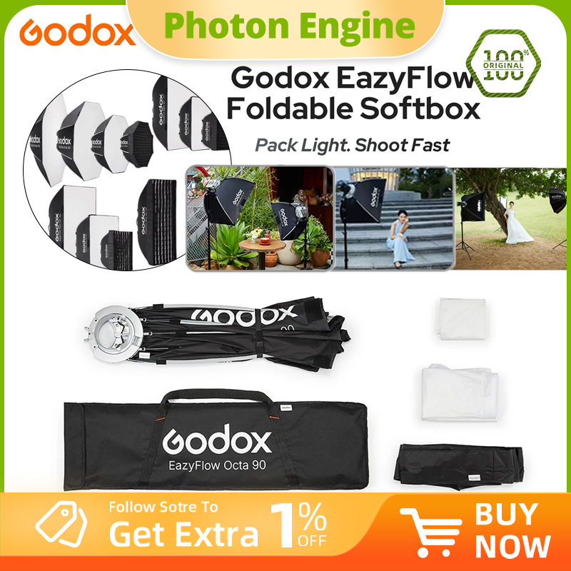 Photography Lighting Reflector - Godox EazyFlow series Foldable Softbox Bowens