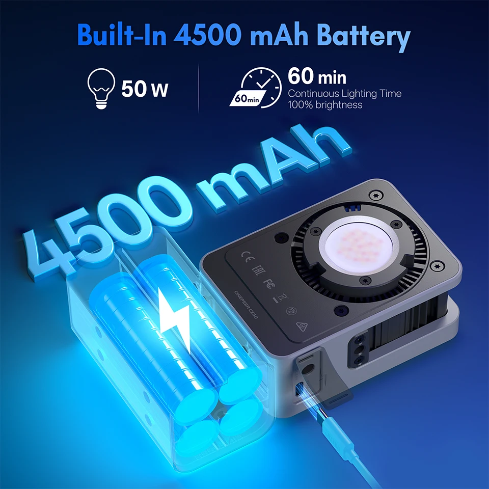 Zhiyun CINEPEER CX50 RGB Video - đánh giá và giá Photography Lighting App