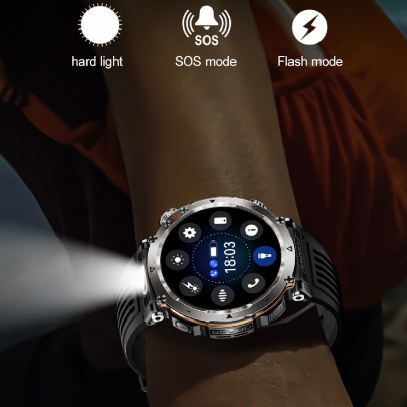 Flashlight Smart Watch Men BT  - đánh giá và giá Photography Lighting Assistant