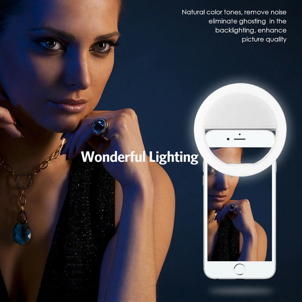 USB Rechargeable LED Selfie Ri - đánh giá và giá Photography Lighting Continuous