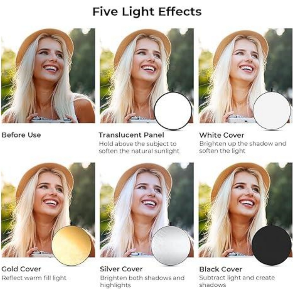 HUANYINGBJB Portable 5 in 1 Ph - đánh giá và giá Photography Lighting Reflector