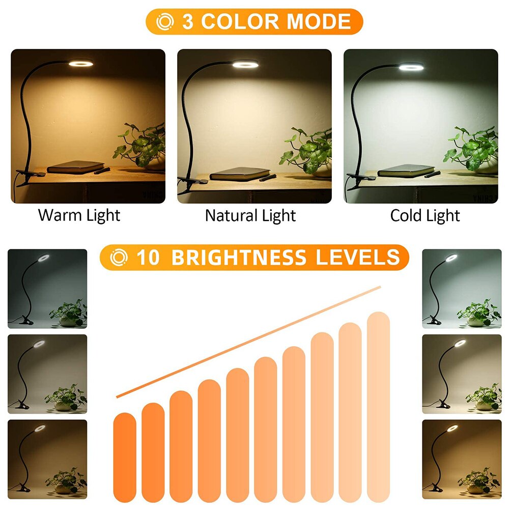 48 LEDs Đèn bàn Clip USB cuốn  - đánh giá và giá Photography Lighting Book
