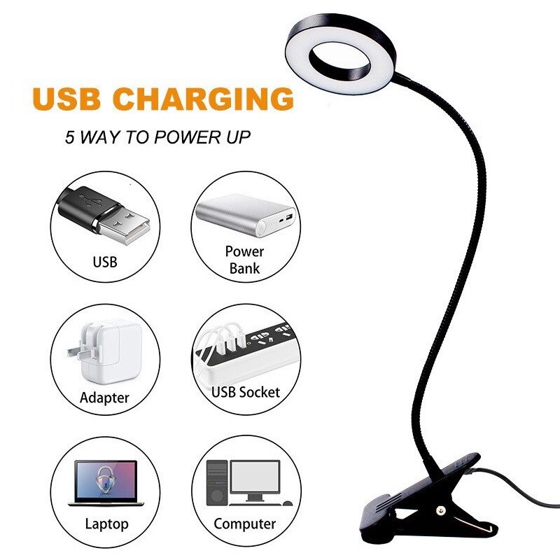 48 LEDs Đèn bàn Clip USB cuốn  - đánh giá và giá Photography Lighting Book