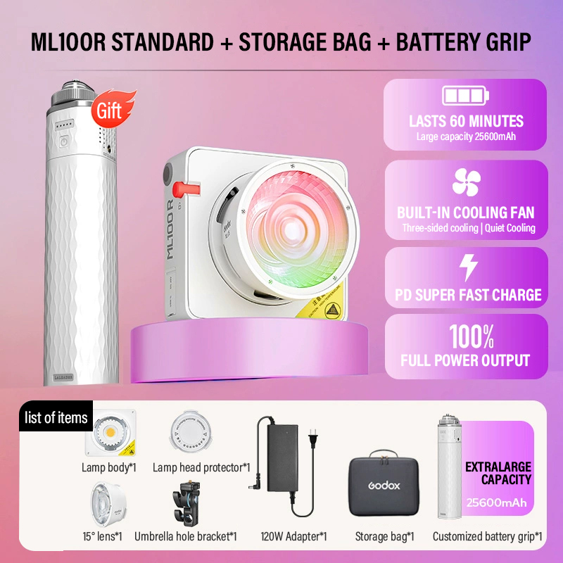 Godox ML100Bi/ML100R Bi-Color  - đánh giá và giá Photography Lighting App