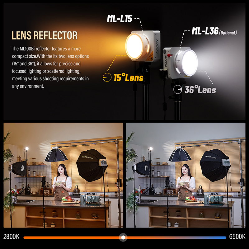 Godox ML100Bi/ML100R Bi-Color  - đánh giá và giá Photography Lighting App