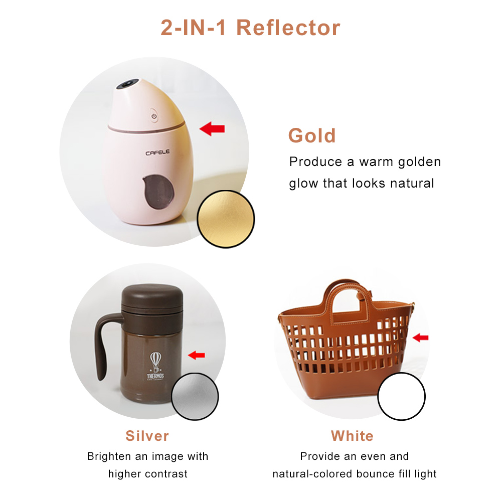 2in1 Round Portable Reflector  - đánh giá và giá Photography Lighting Reflector