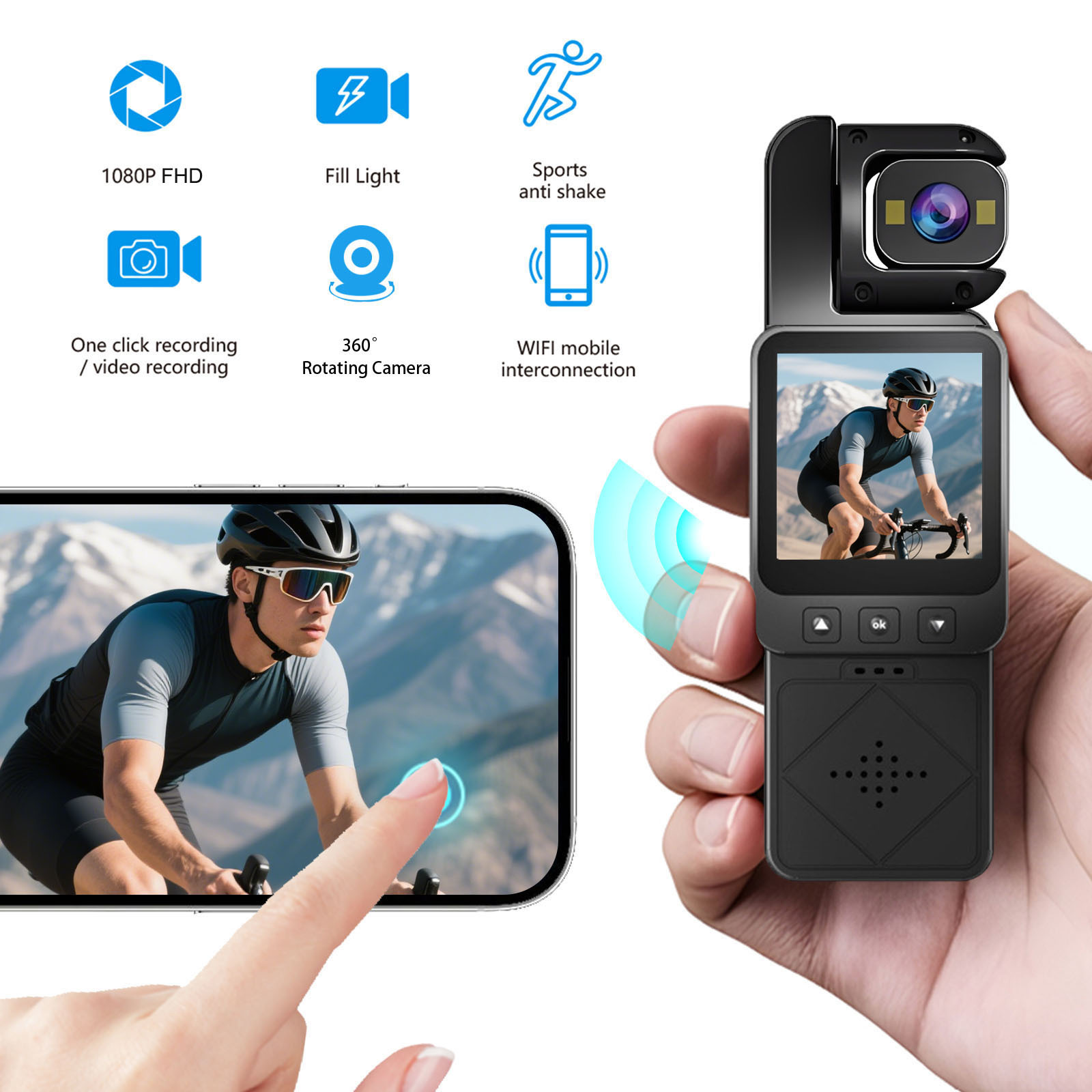 DV02 4K Handheld Action Camera - đánh giá và giá Photography Lighting System