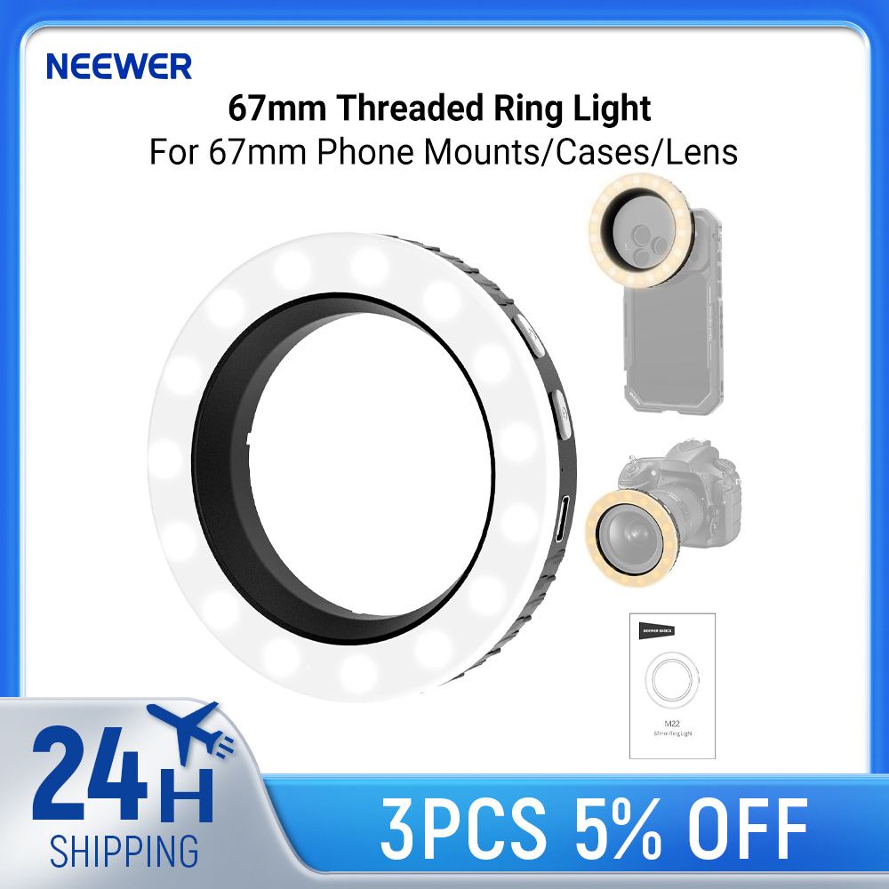 NEEWER Basics 67mm Threaded Ri - đánh giá và giá Photography Lighting Circle