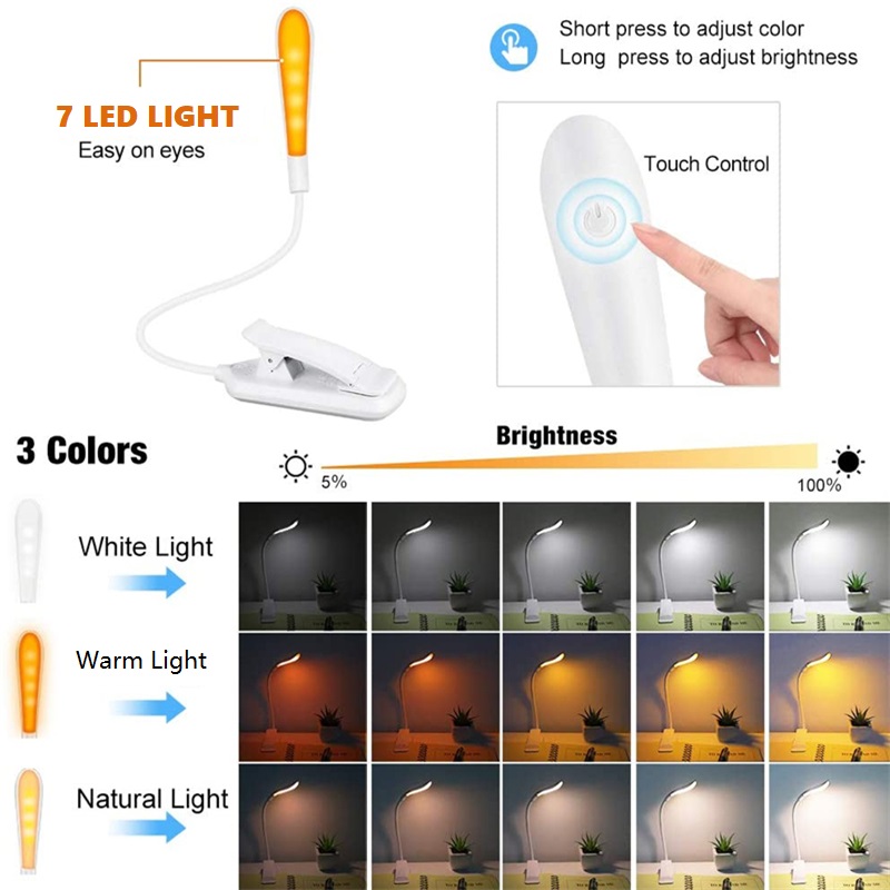 USB Rechargeable Clip-On Book  - đánh giá và giá Photography Lighting Book