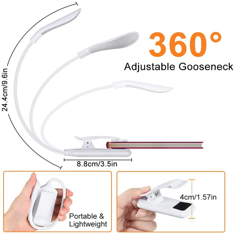 USB Rechargeable Clip-On Book  - đánh giá và giá Photography Lighting Book