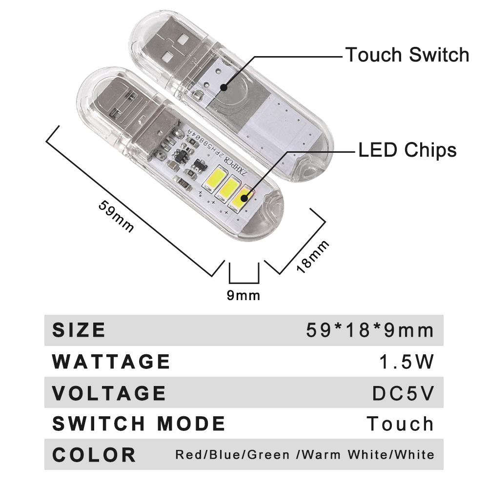 Công Tắc Cảm Ứng DC5V Led USB  - đánh giá và giá Photography Lighting Book