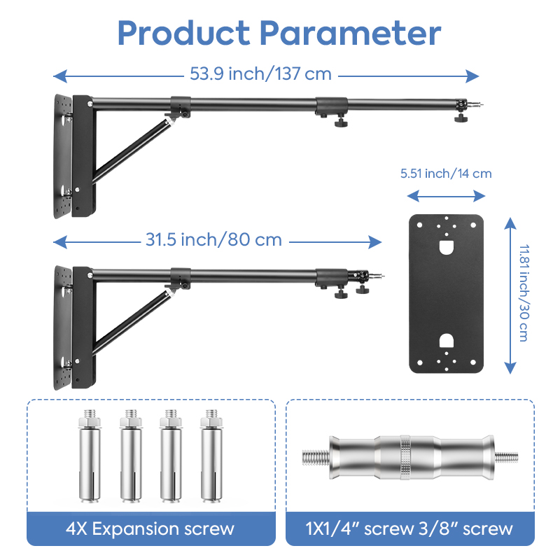 Photography Wall Mount Boom Ar - đánh giá và giá Photography Lighting Triangle