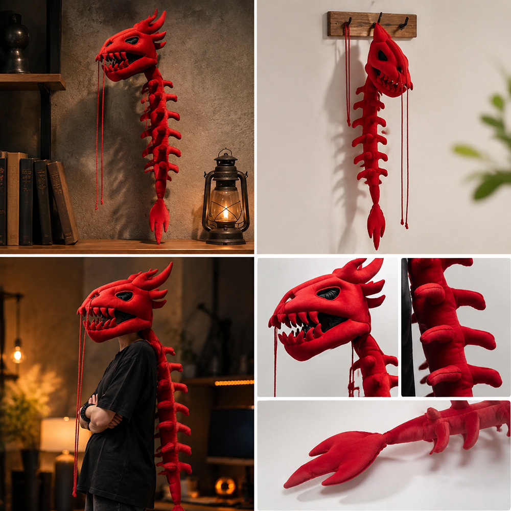 Dragon Skull Spine Plush Hood  - đánh giá và giá Photography Lighting Design