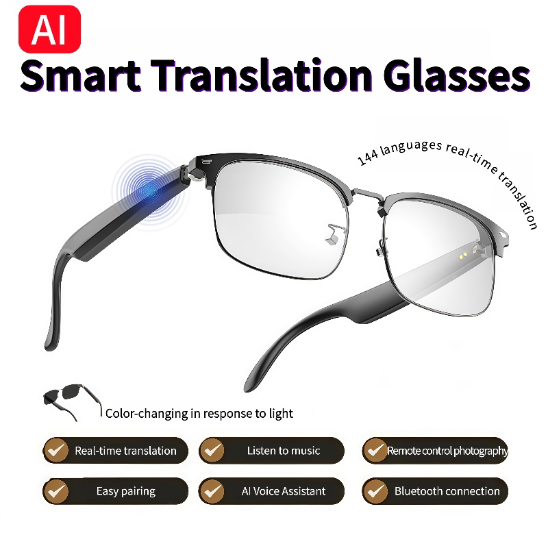 GS13 AI Smart Glasses Color-Ch - đánh giá và giá Photography Lighting Assistant