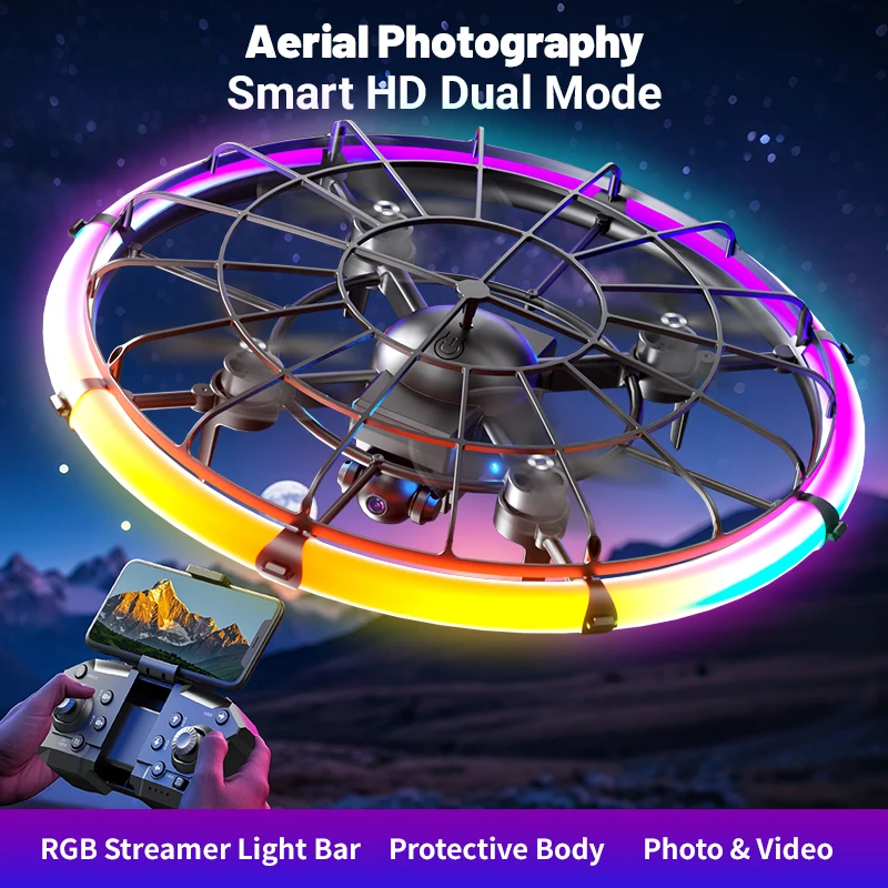JJRC H145 UFO RC Drone with Du - đánh giá và giá Photography Lighting App