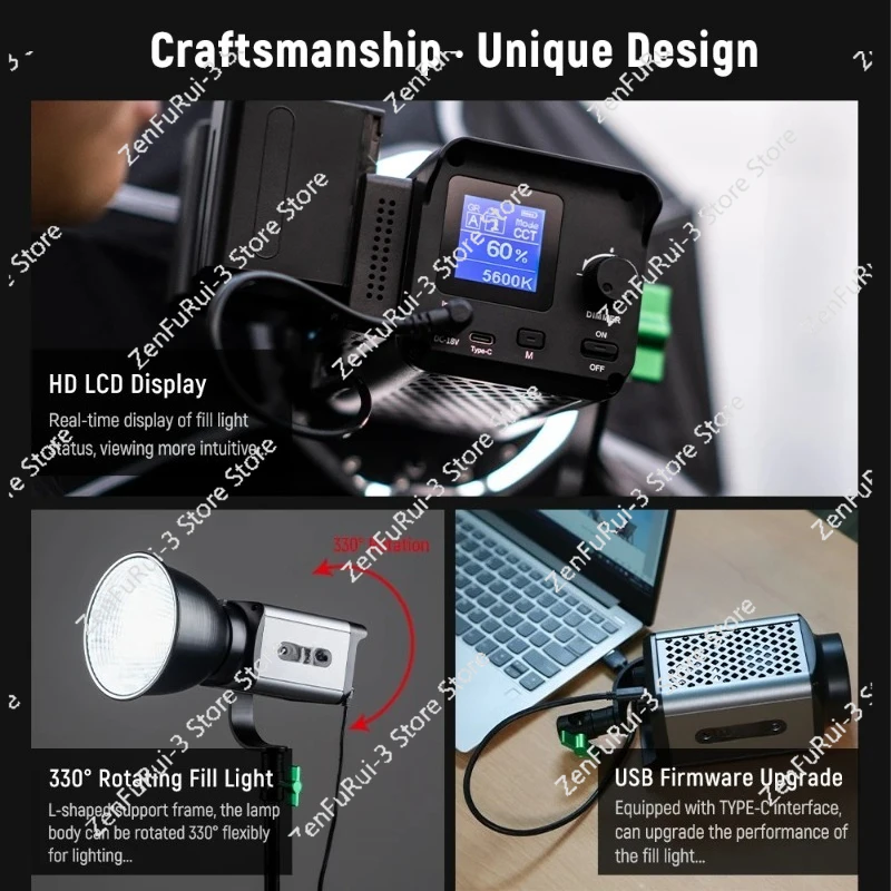 Ninja 300 80W LED Continuous V - đánh giá và giá Photography Lighting Continuous