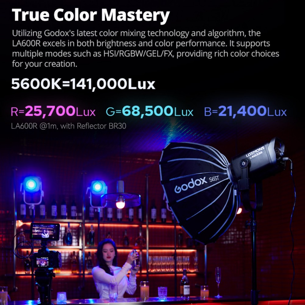 Godox LITEMONS LA600Bi LA600R  - đánh giá và giá Photography Lighting Wireless